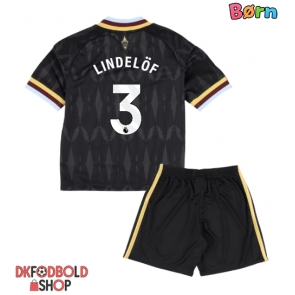 Aston Villa Victor Lindelof #3 Udebanesæt Børn 2026-27 Kort ærmer (+ korte bukser)